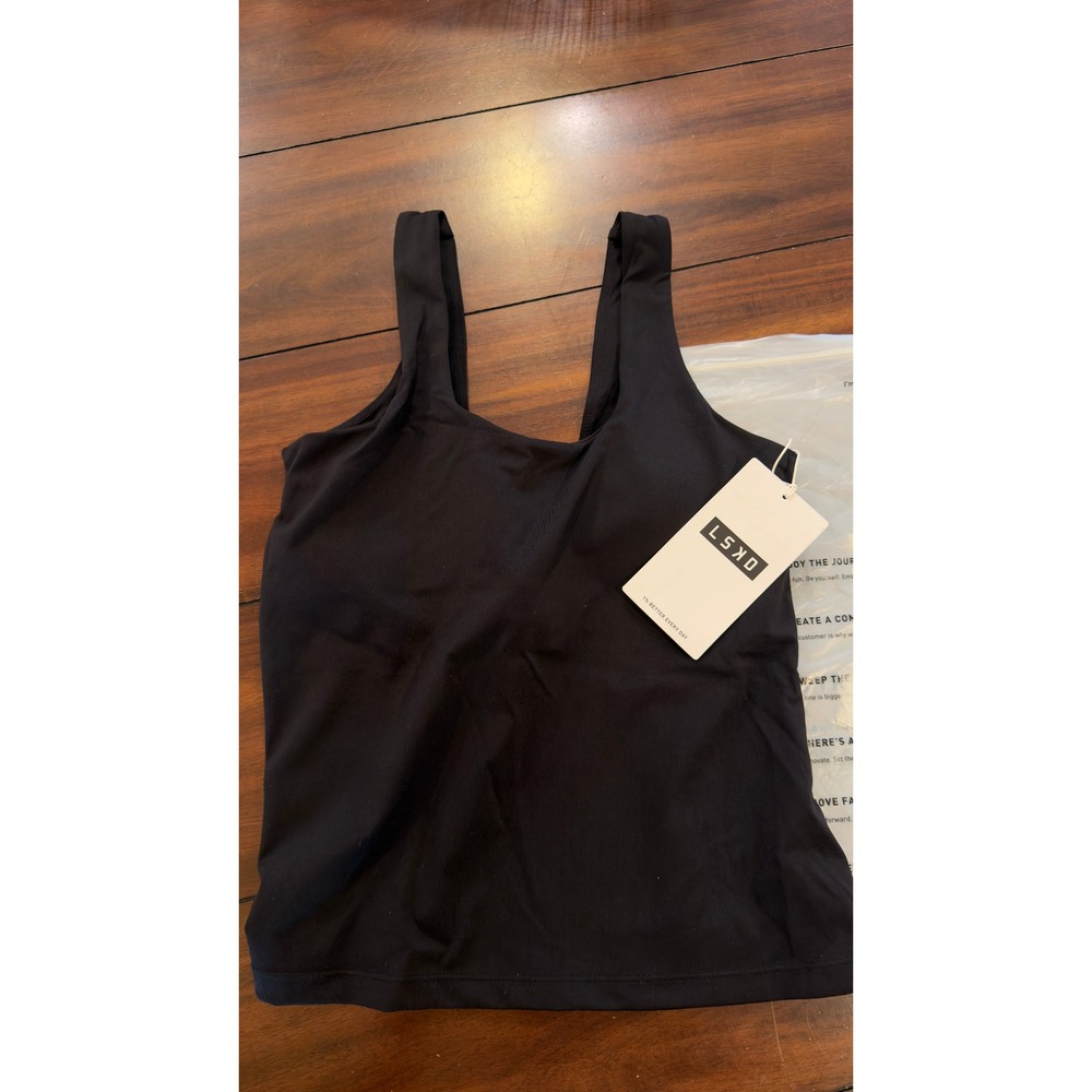 LSKD Staple Active Shelf Bra Tank Black ZephyrLUXE Training Top Medium NWT NEW
